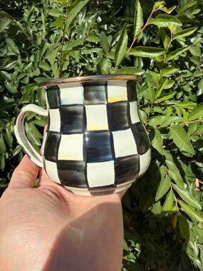 Mackenzie Childs Enamel Check Mug